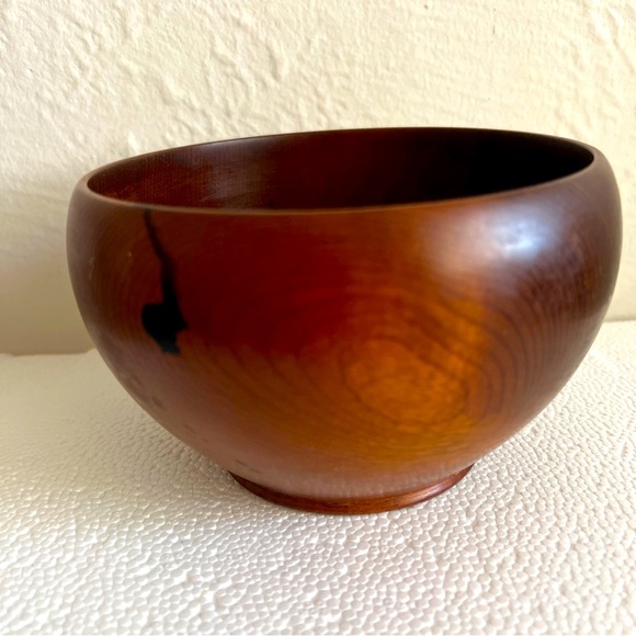 Myrtle Wood Bowl MCM VTG Unique Rare Craftsman Art Deco Dish Beaumonts Oregon
